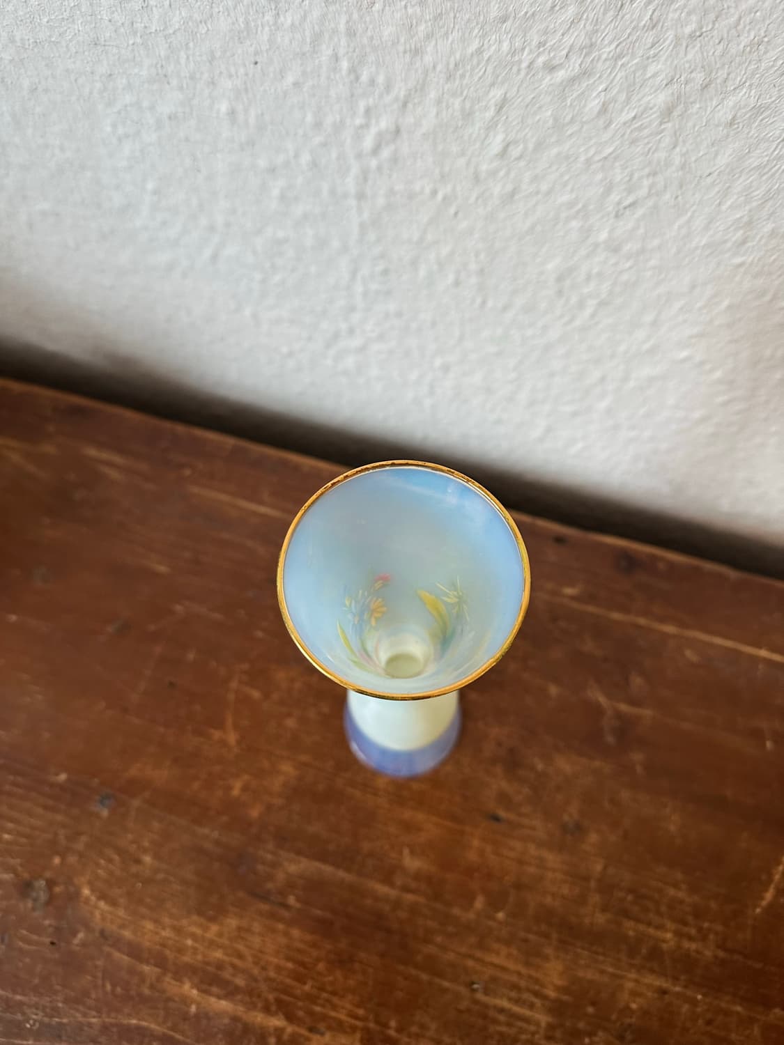 독일)빈티지 플로랄 오팔린 화병 상품이미지2