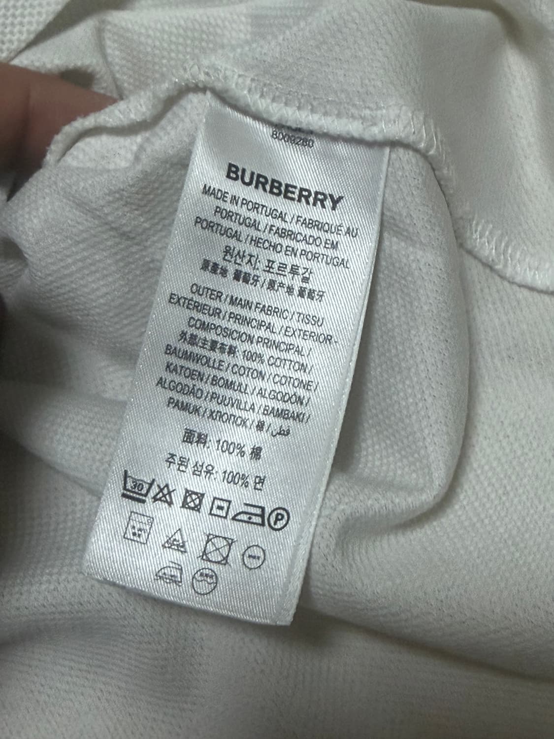 Burberry 버버리 카라체크 자수 반팔 티셔츠 M 상품이미지5
