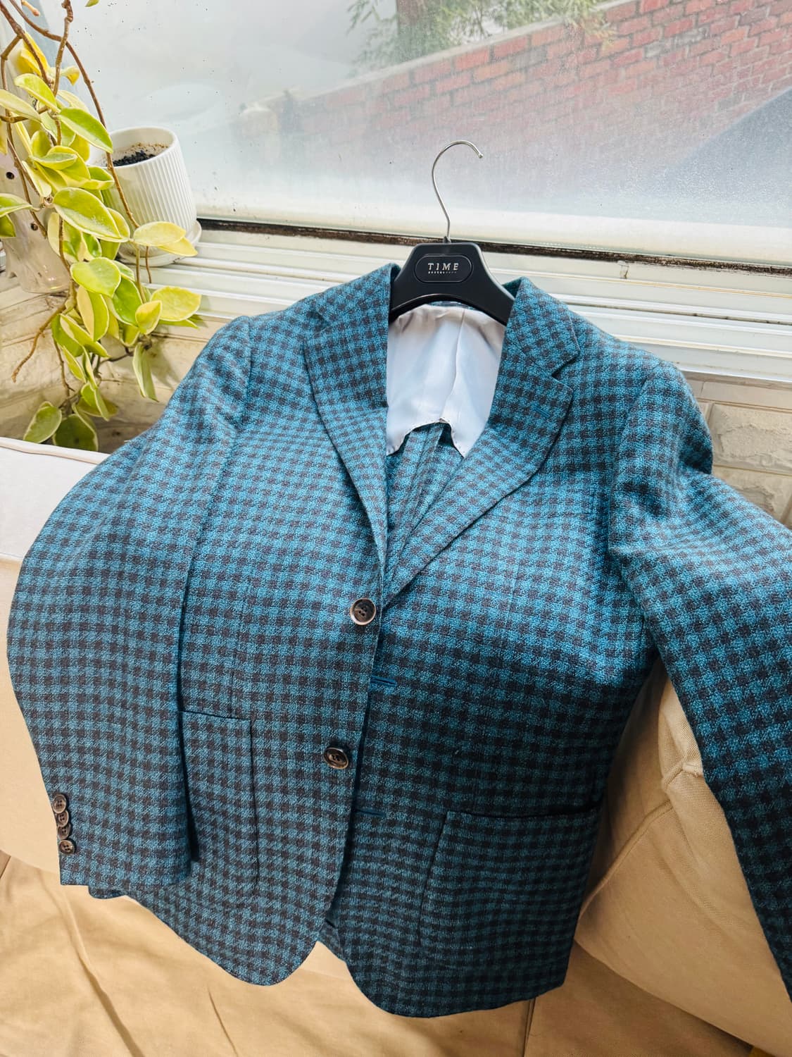 갤럭시 프레스티지 체크블레이저 상품이미지1