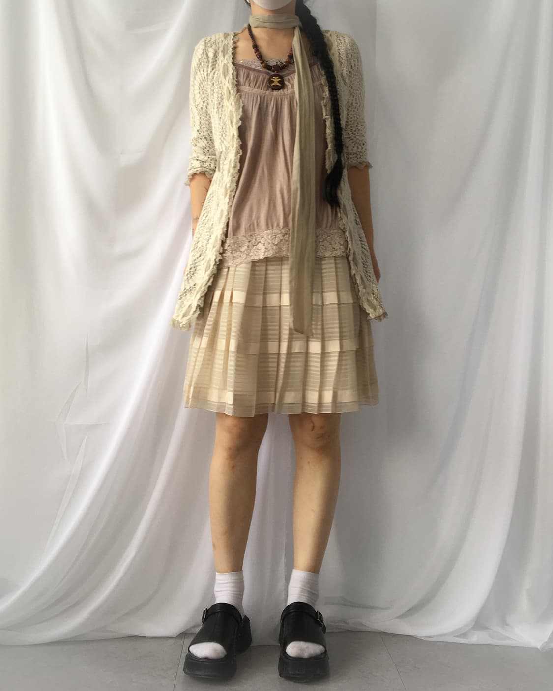 Crochet tied cardigan 상품이미지1