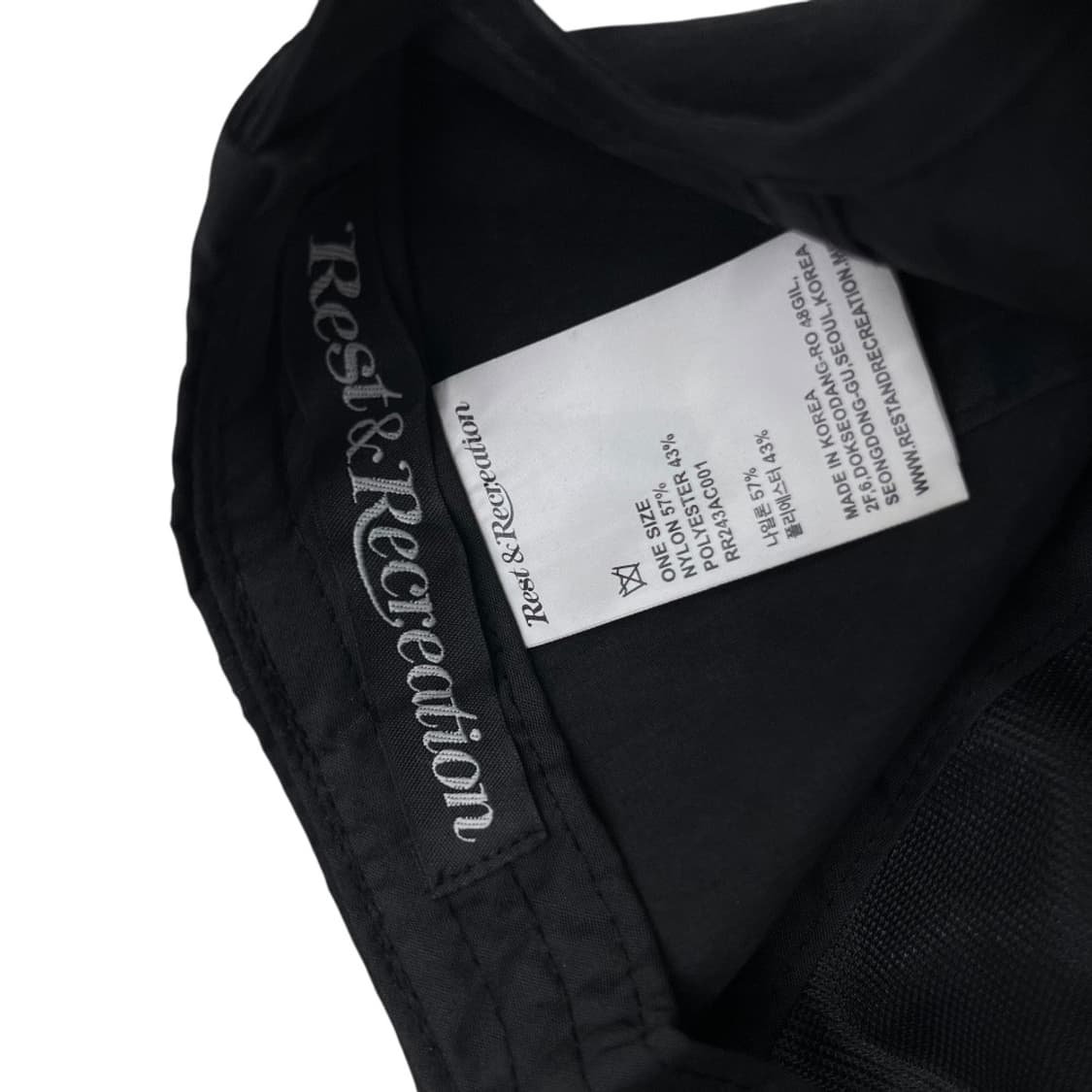 레스트레크레이션 센터로고 블랙 볼캡 상품이미지8