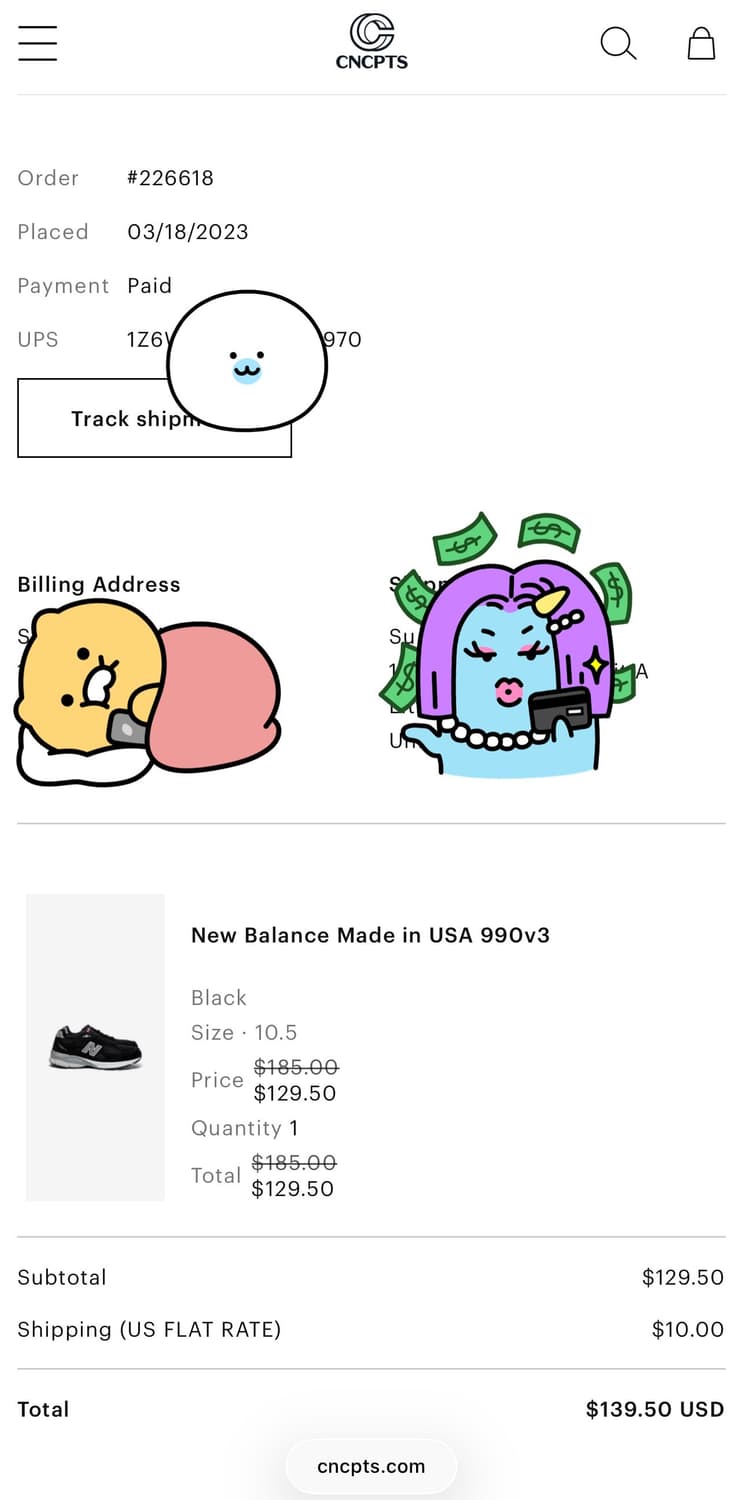 뉴발 990v3 블랙 285 상품이미지5