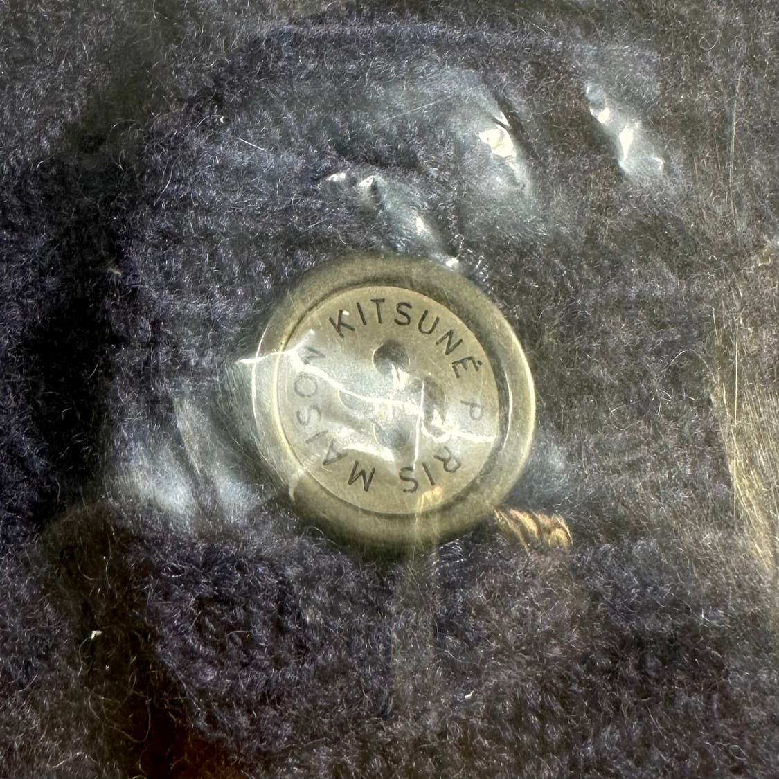 [미사용 새상품] 메종키츠네 램스울 가디건 네이비 XS 상품이미지7