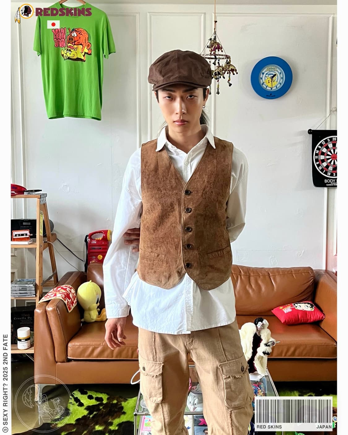 RedSkins Real Pig Leather Work Vest 상품이미지1