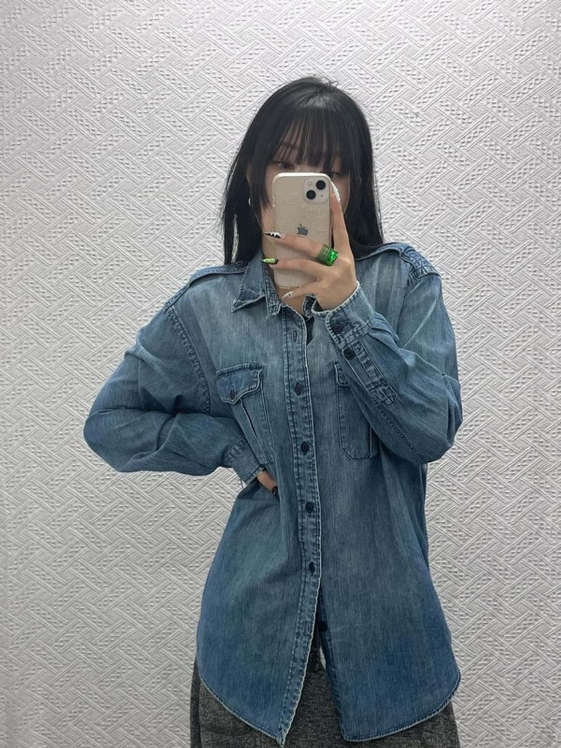 폴로 랄프로렌 빈티지 워싱 워크 데님 셔츠 XL C08520 상품이미지2