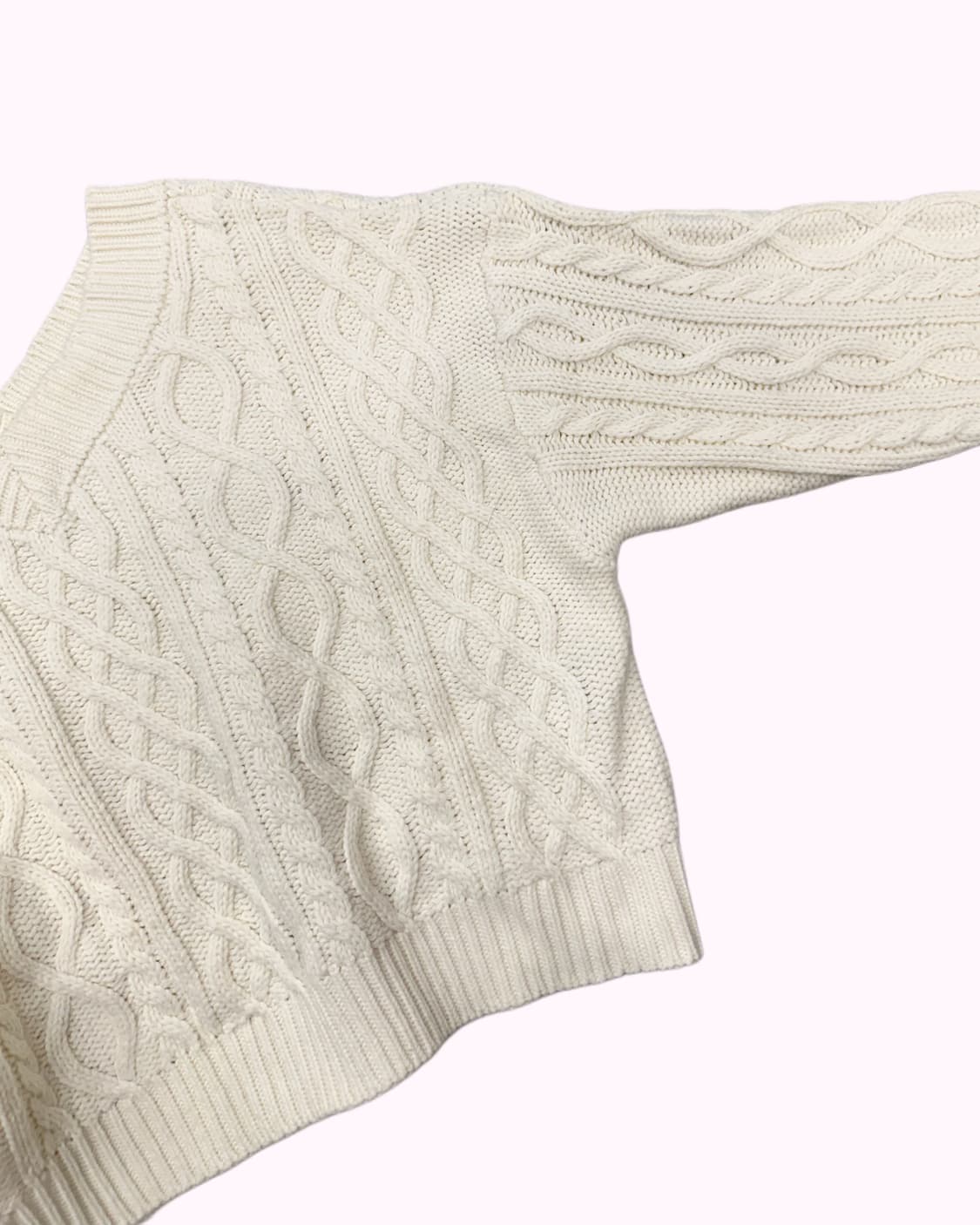  cream cable off-shoulder knit 상품이미지4