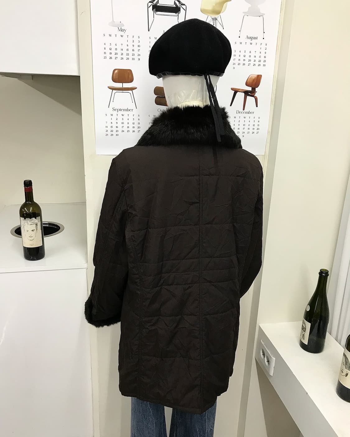 버버리 퍼 누빔 코트 상품이미지9