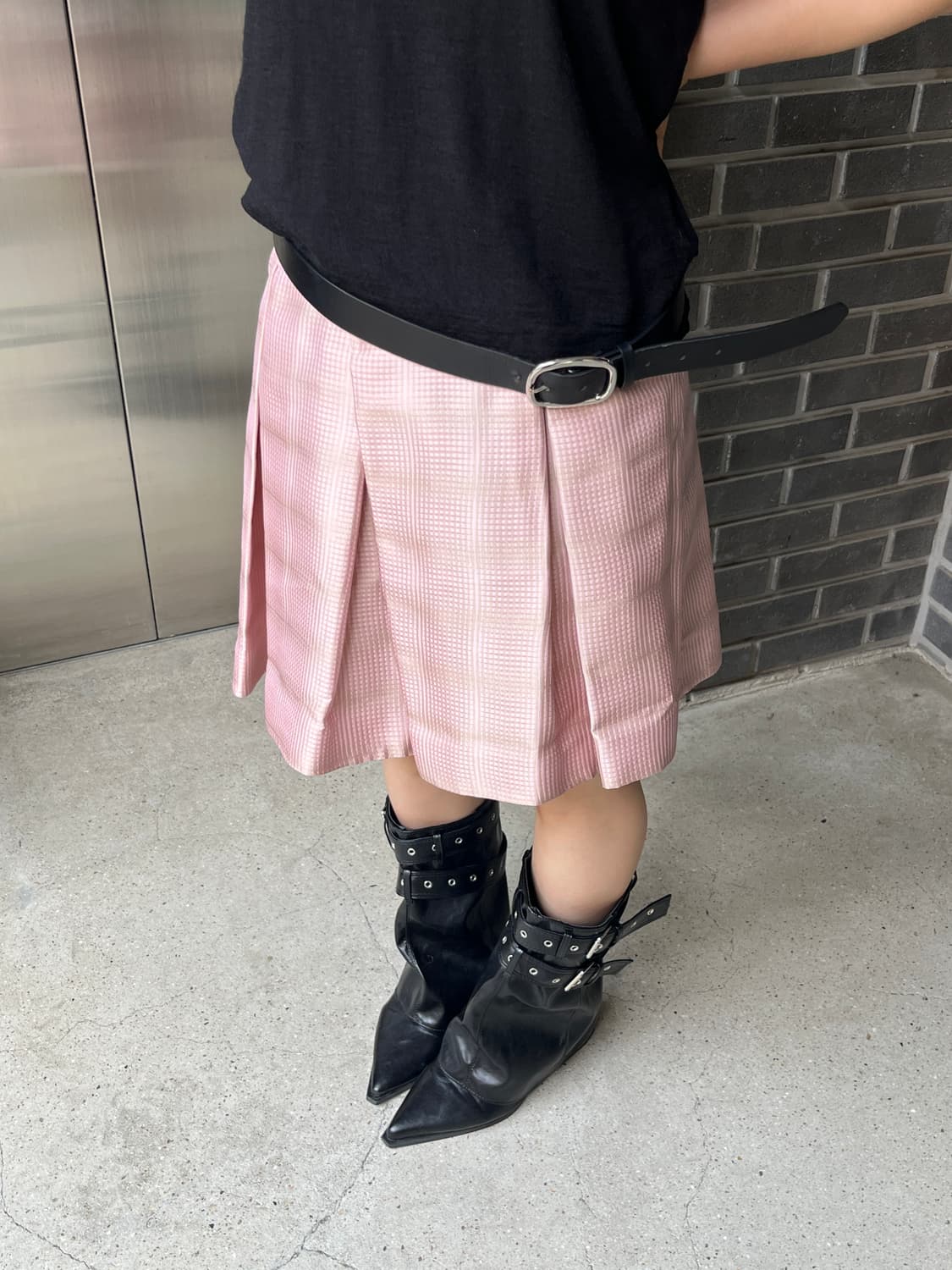 Jil Sander Navy 질샌더 플리츠 스커트  상품이미지4
