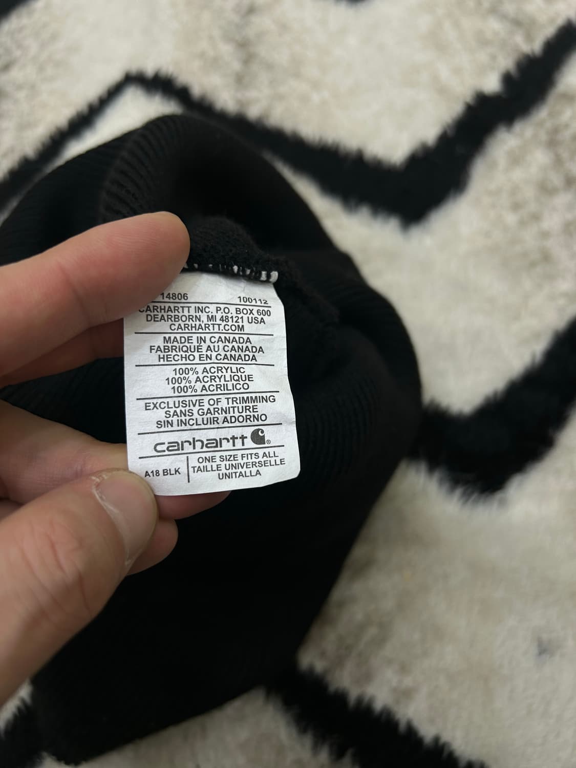 칼하트 유에스 비니/블랙 상품이미지4