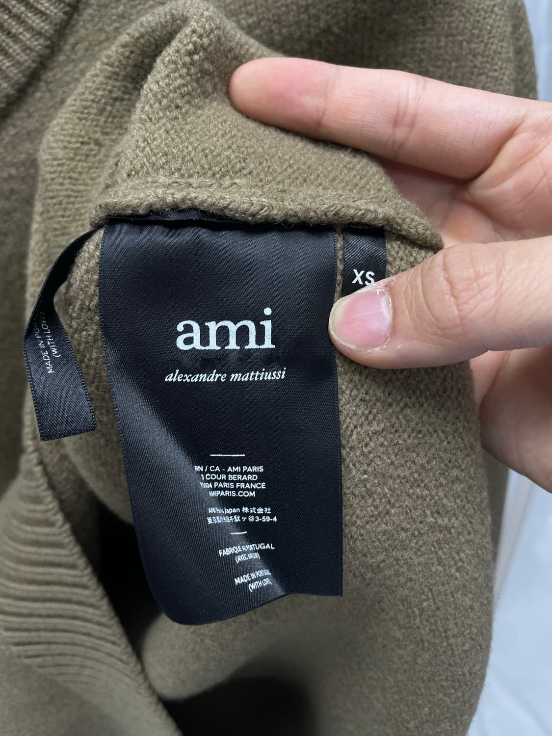 [N] 아미 인타르시아 빅하트 로고 니트 [xs] 상품이미지4
