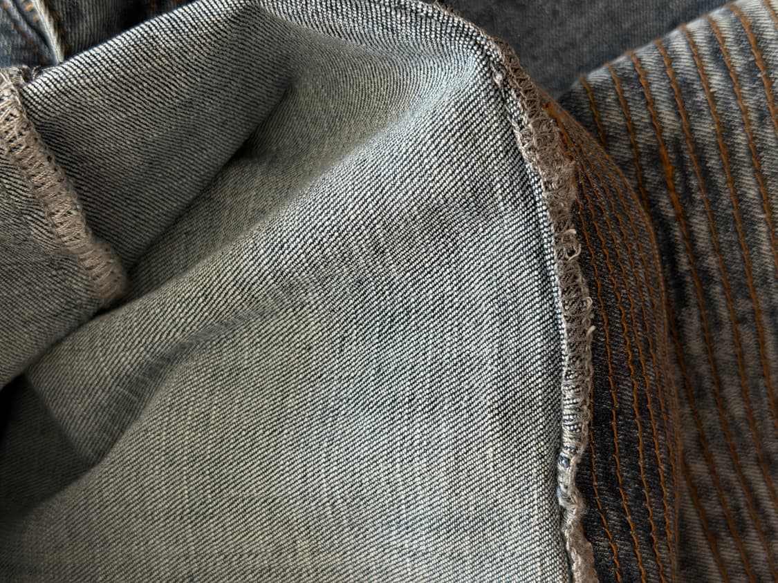 허그유어스킨 세미 부츠컷 데님 팬츠 (블루 데님) 상품이미지6