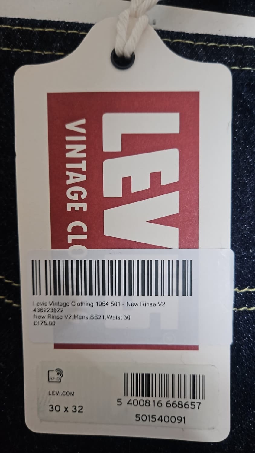 리바이스 LVC 1954 501 뉴린스 30x32 상품이미지2