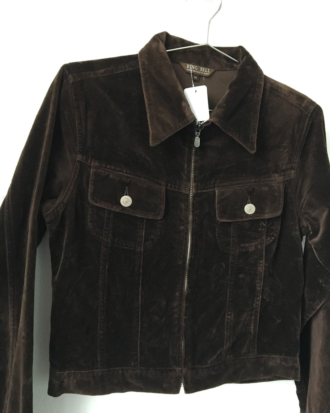 Velvet pocekt point zip up jacket 상품이미지4