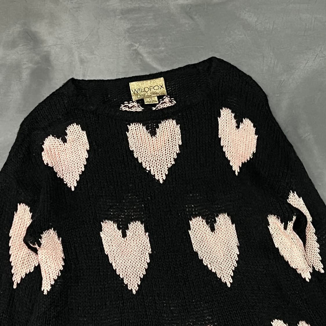  wild fox 하트 패턴 니트 y15456 상품이미지3