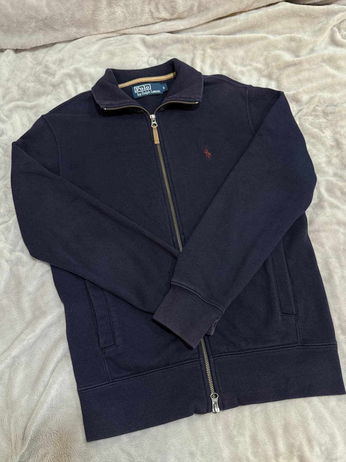 [s] 폴로 랄프로렌 네이비 하프넥 후드집업 상품이미지1