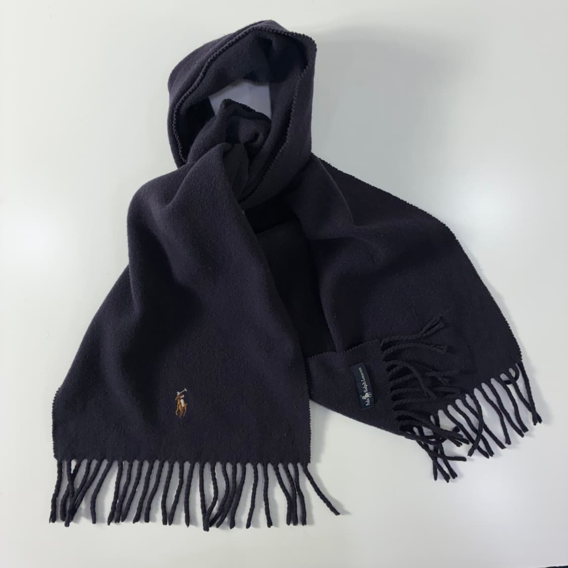 Polo 폴로 랄프로렌 버진울 네이비 머플러 상품이미지4