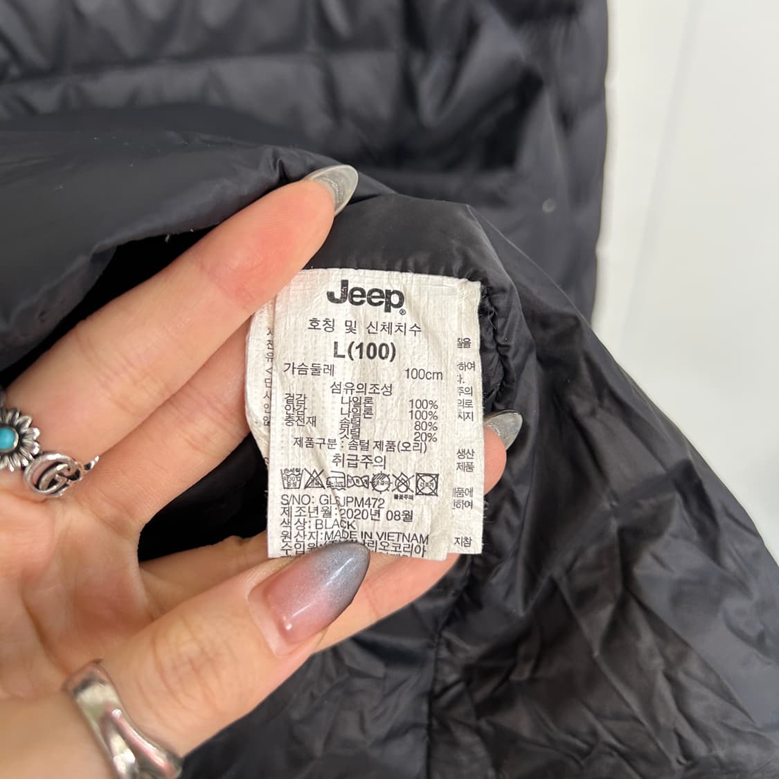 지프 남성 경량패딩 100 상품이미지3