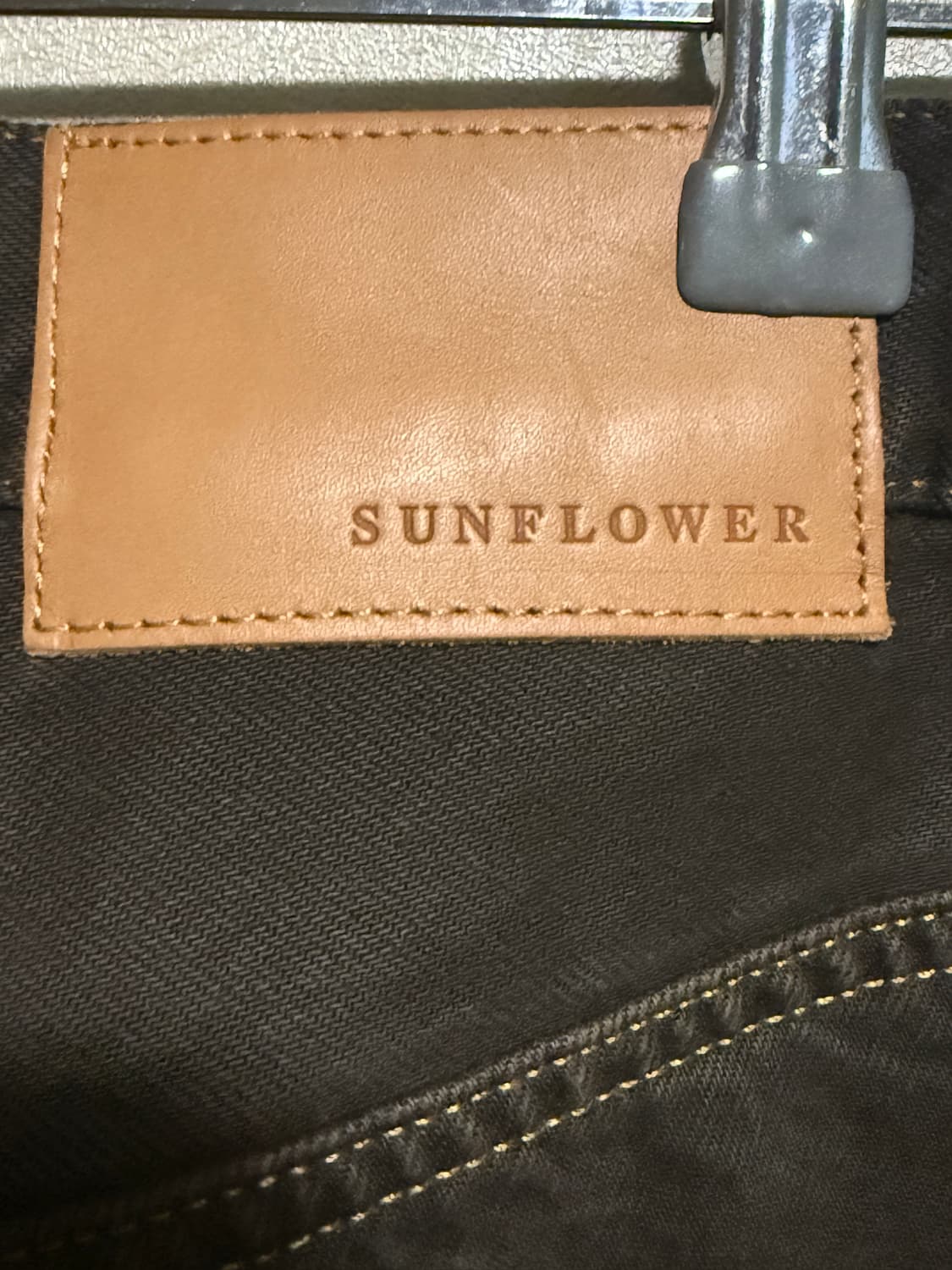 선플라워 와이드 트위스트 데님 브라운 32/32 상품이미지3