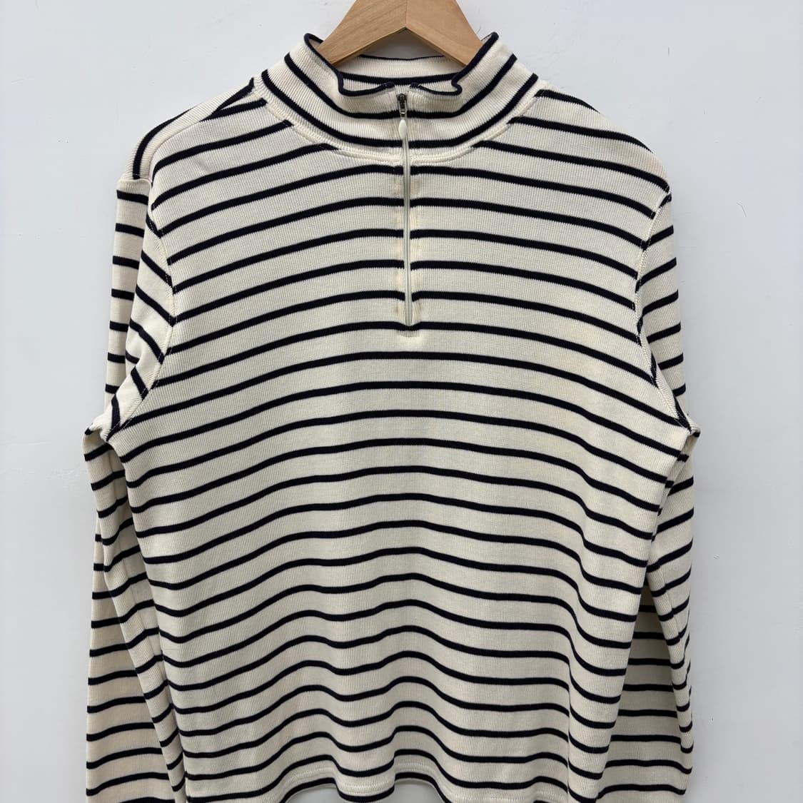 엘엘빈 아/검 스트라이프 하프넥 니트 여xl 상품이미지2