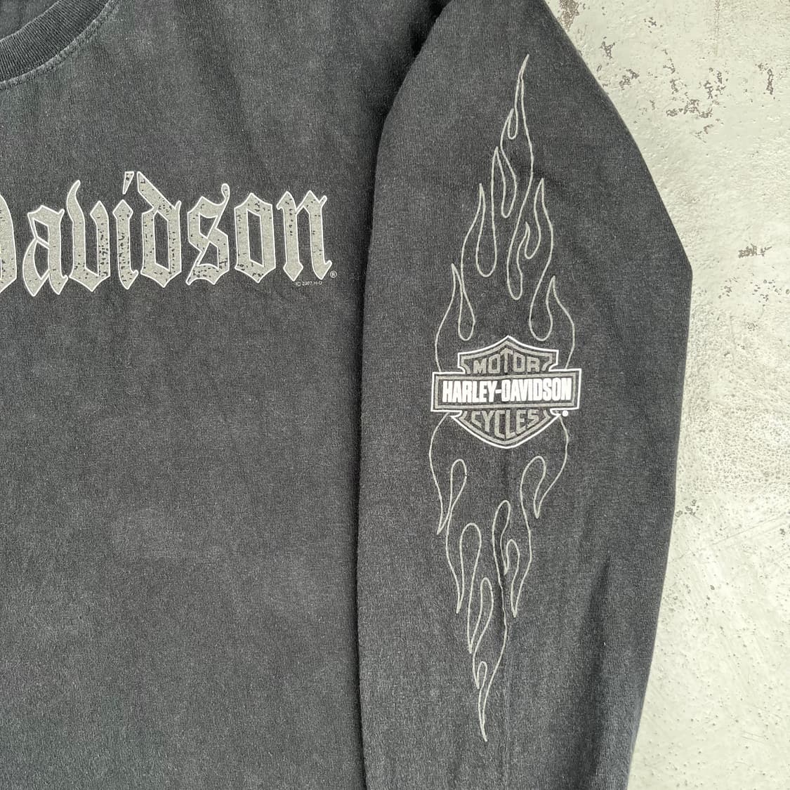 빈티지 할리데이비슨 디플로마체 로고 플레임 롱슬리브 상품이미지6
