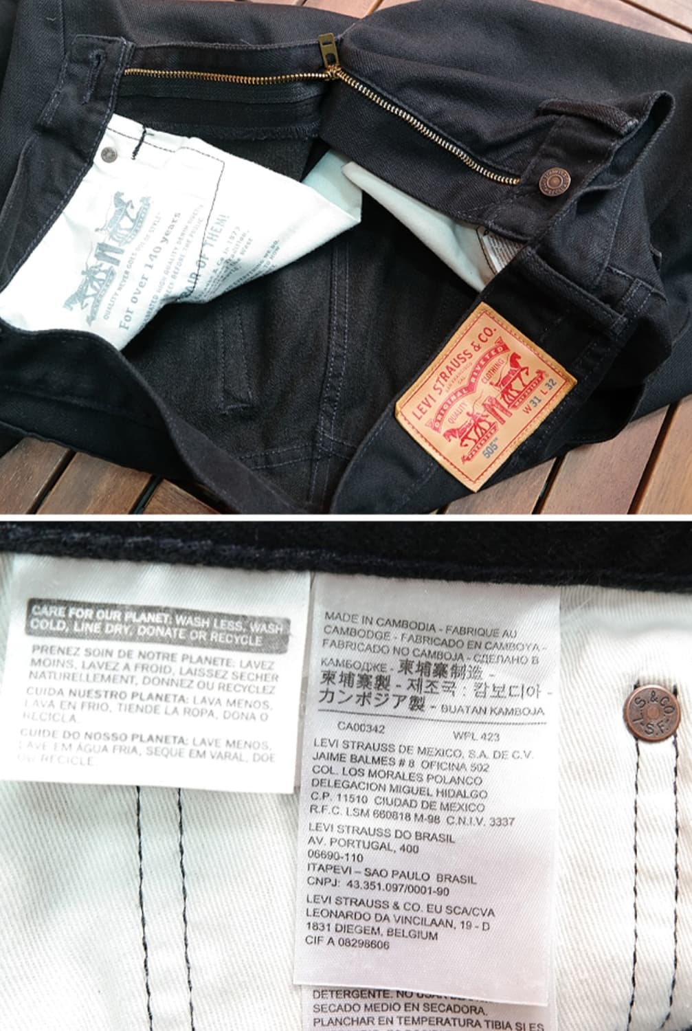 리바이스 levis 505  블랙진 30.5사이즈 상품이미지5