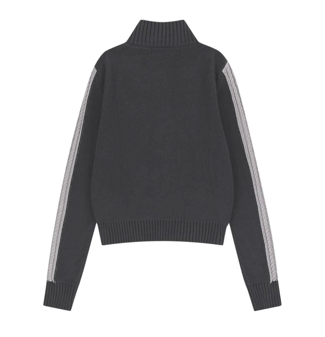 Sun Jacquard Zip-Up Sweater (Dark Gray) 상품이미지2