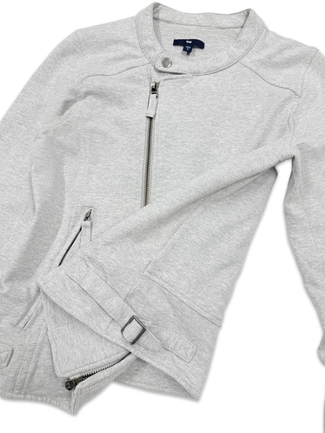 빈티지 GAP 그레이 사선 집업 바이커 자켓 상품이미지4