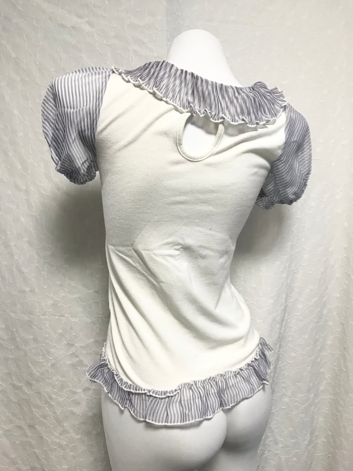 빈티지 lizlisa 리즈리사 갸루 프릴 레이스 반팔 블라우스 상품이미지3