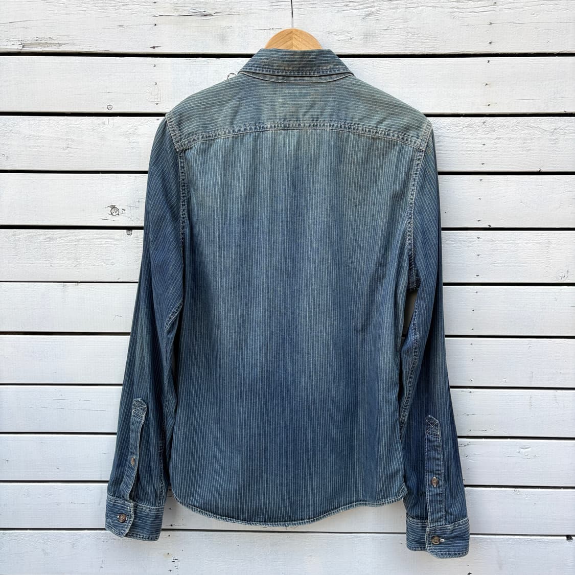 Abercrombie 아베크롬비 스트라이프 데님 셔츠 상품이미지2