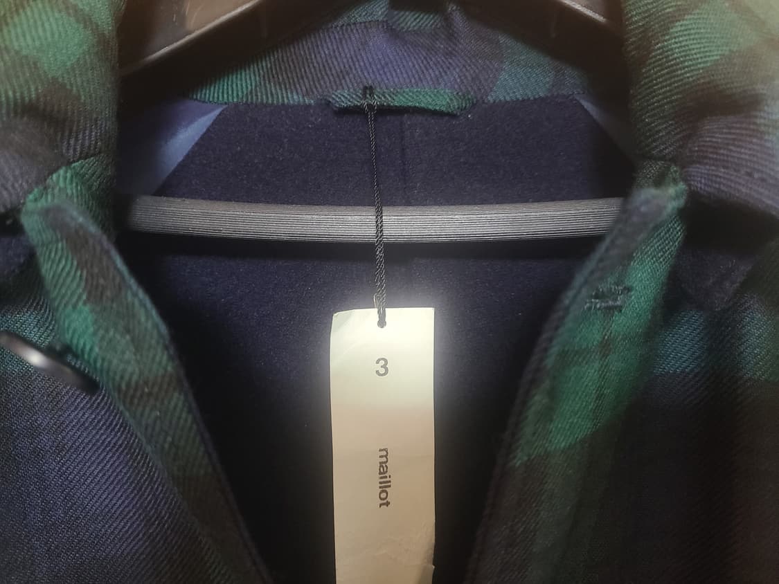 [새상품] 마일럿 마이요 울 체크 발마칸 코트 상품이미지5