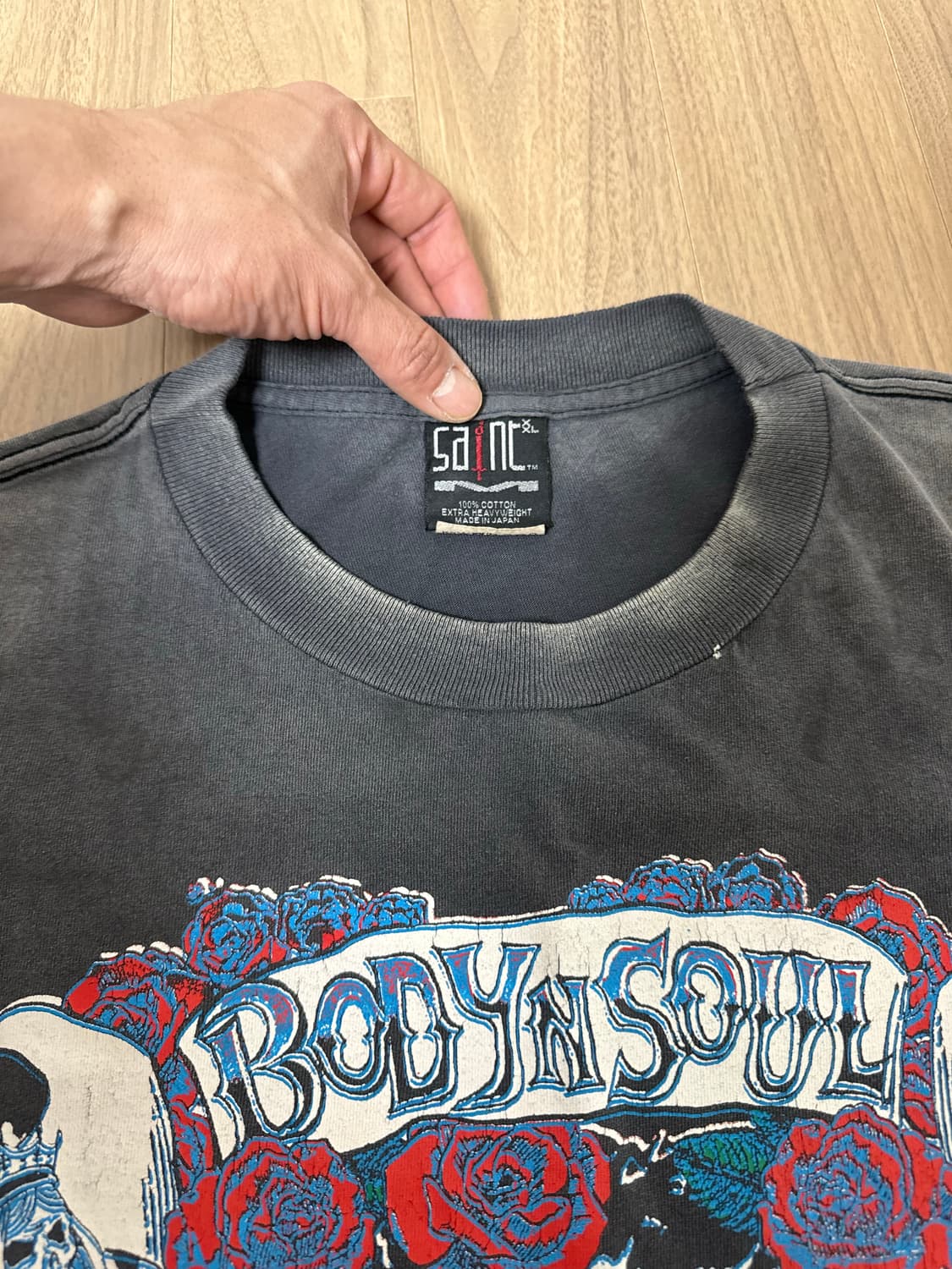 세인트 마이클 바디 N 소울 숏슬리브 티셔츠 블랙 XXL 상품이미지2