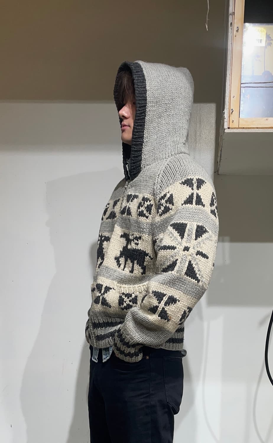 Cotton Club deer hooded Cowichan 상품이미지2