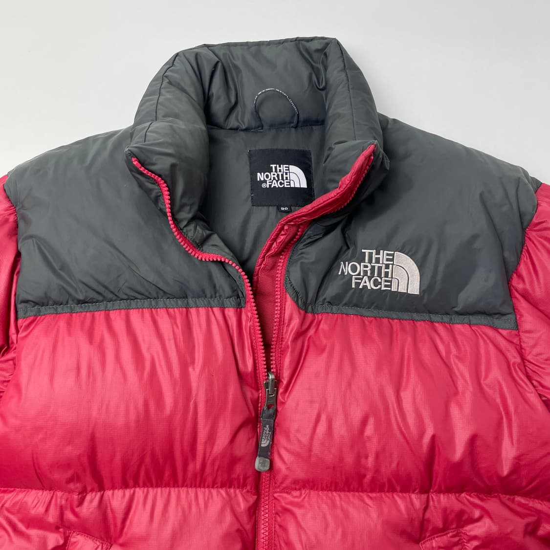 [중고] 노스페이스 700 구스다운 패딩 레드 90 상품이미지3