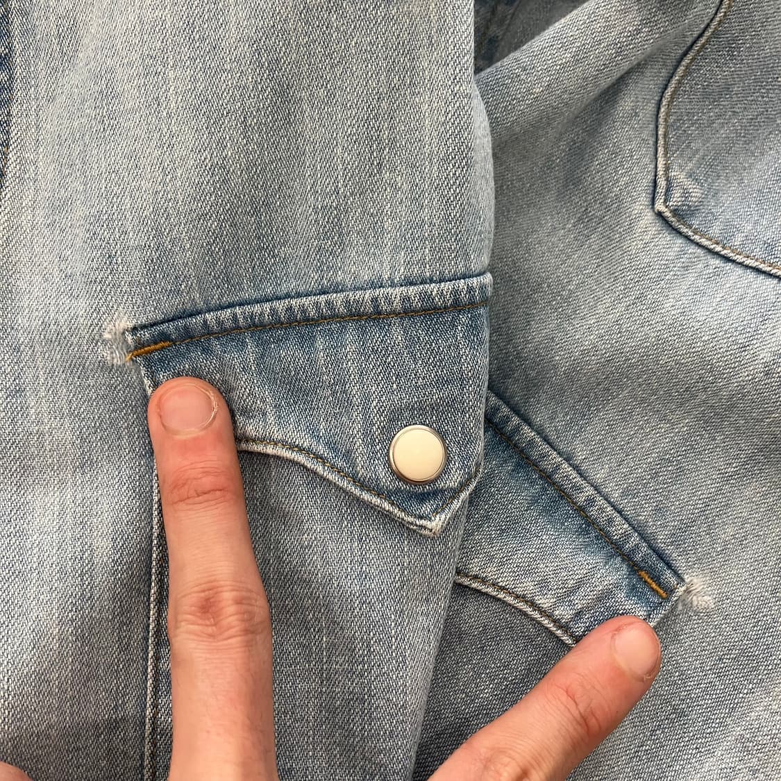 496 리바이스 웨스턴 데님 반팔셔츠 상품이미지7