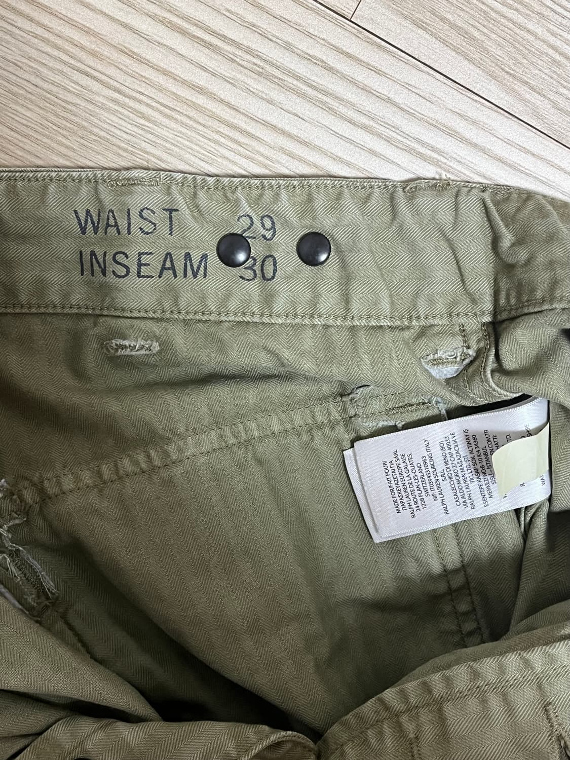 rrl더블알엘 헤링본 퍼티그팬츠 29/30 사이즈 상품이미지5