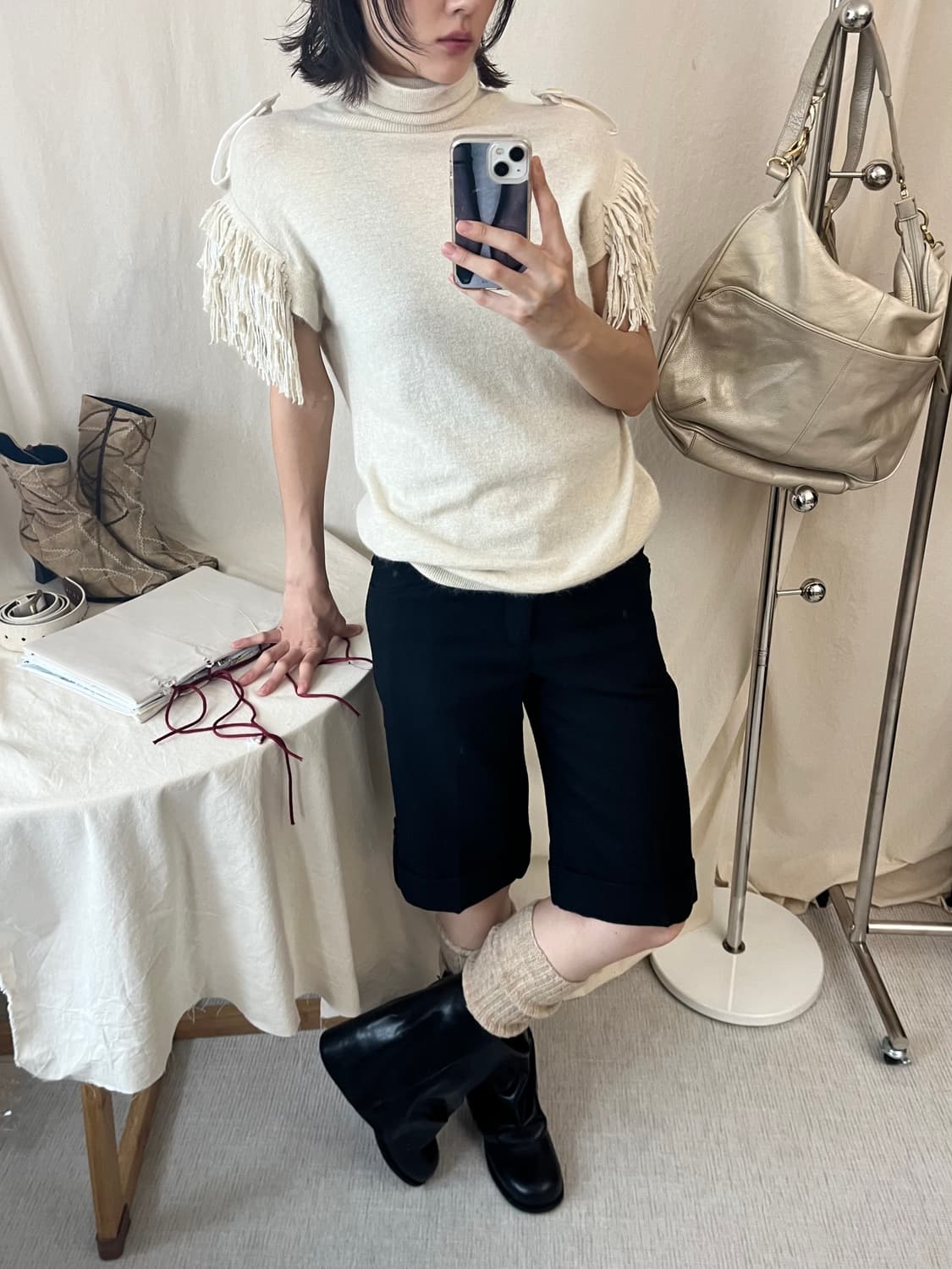 Sacai Fringe Turtle Neck Top 상품이미지2