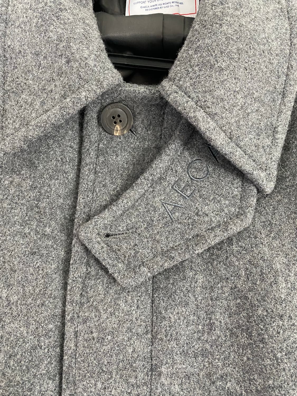 AECA 에이카 발마칸 울 오버사이즈 코트 그레이 XL 상품이미지4