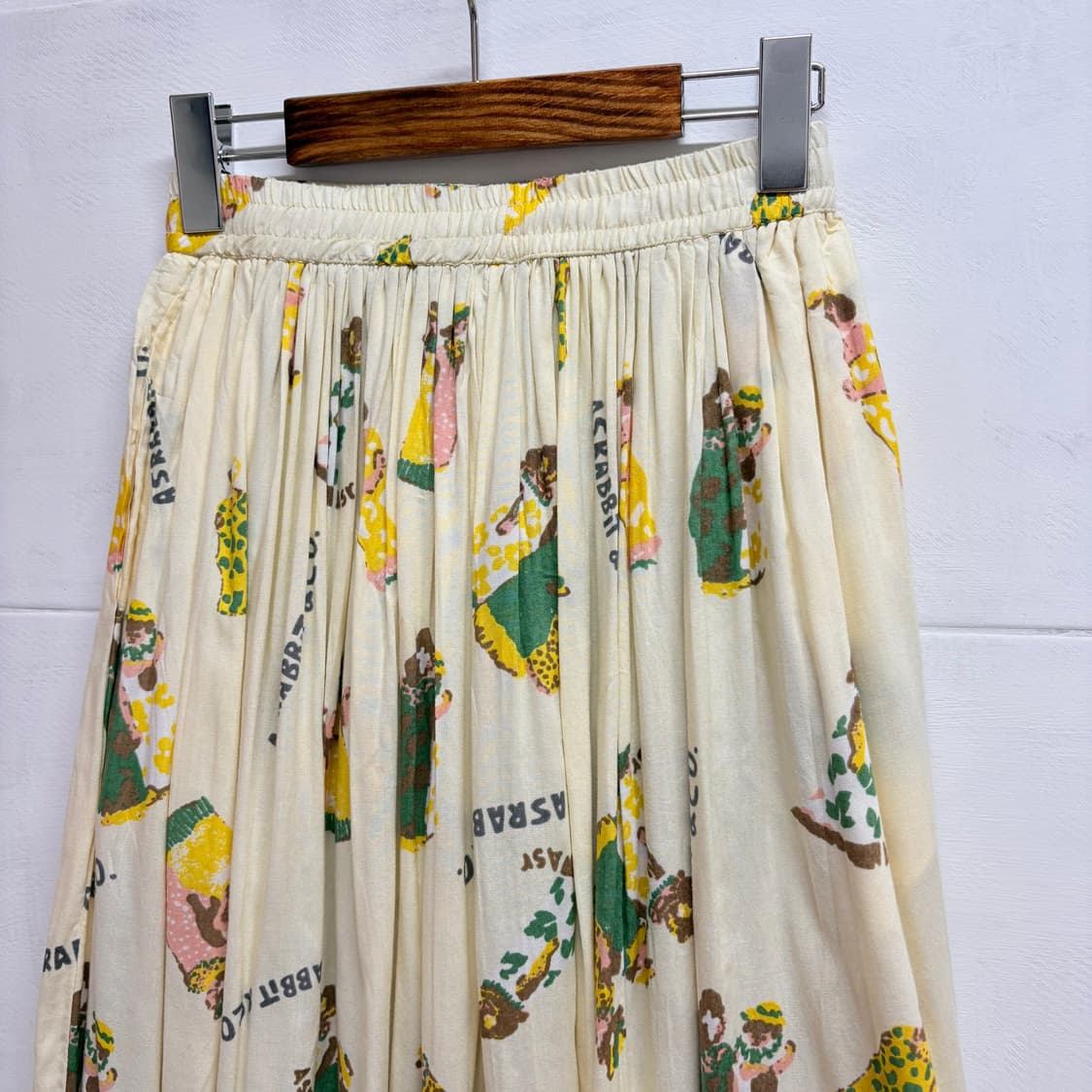 ASRabbit 패턴 롱 플레어 스커트 JPN 상품이미지2