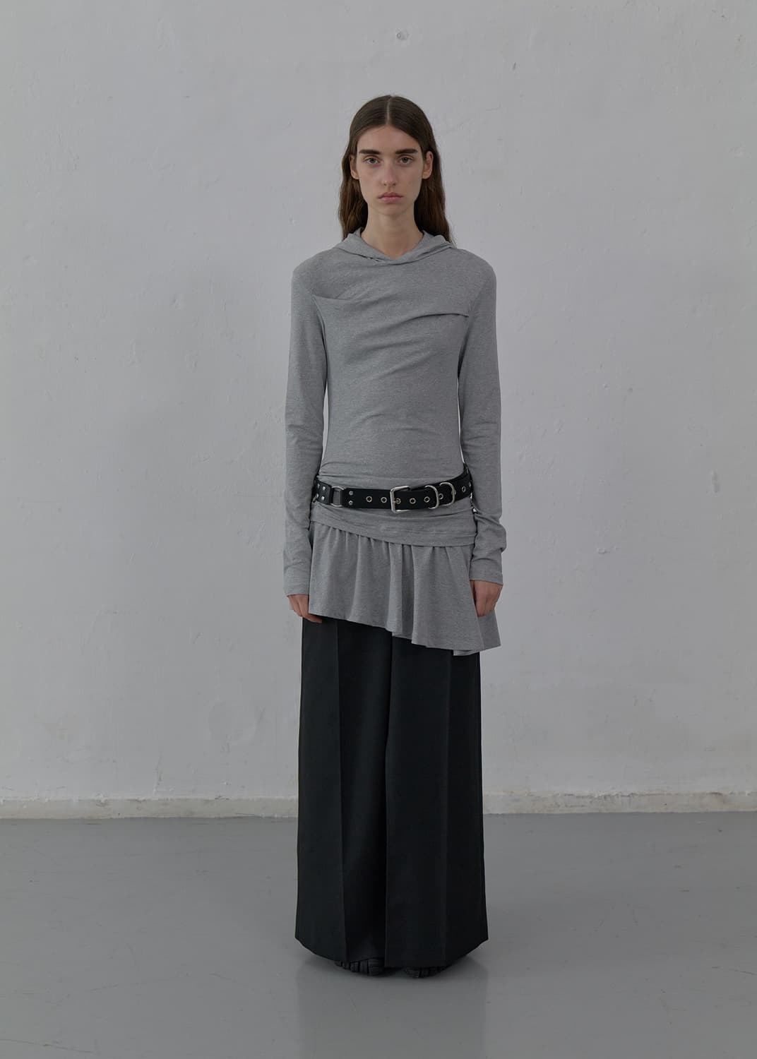 LCDC 후드치마 HOODED JERSEY DRESS 그레이 상품이미지1