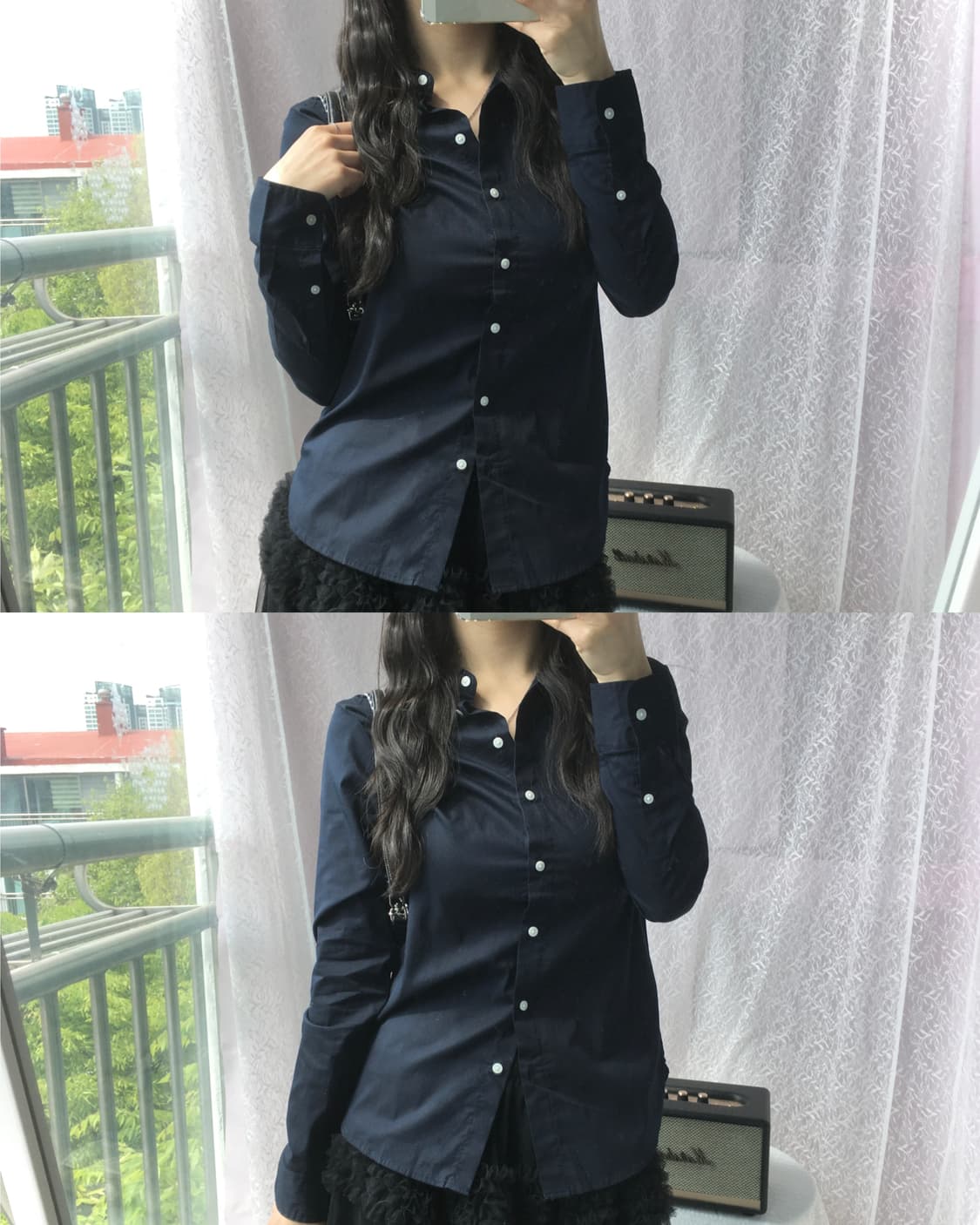 Tommy navy slim fit shirt 상품이미지2