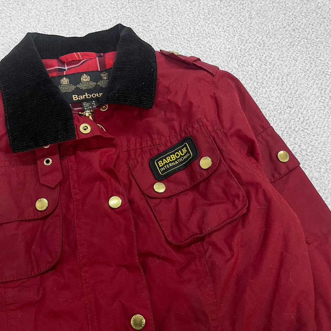 바버 Babour 인터네셔널 왁스 자켓 레드 상품이미지3