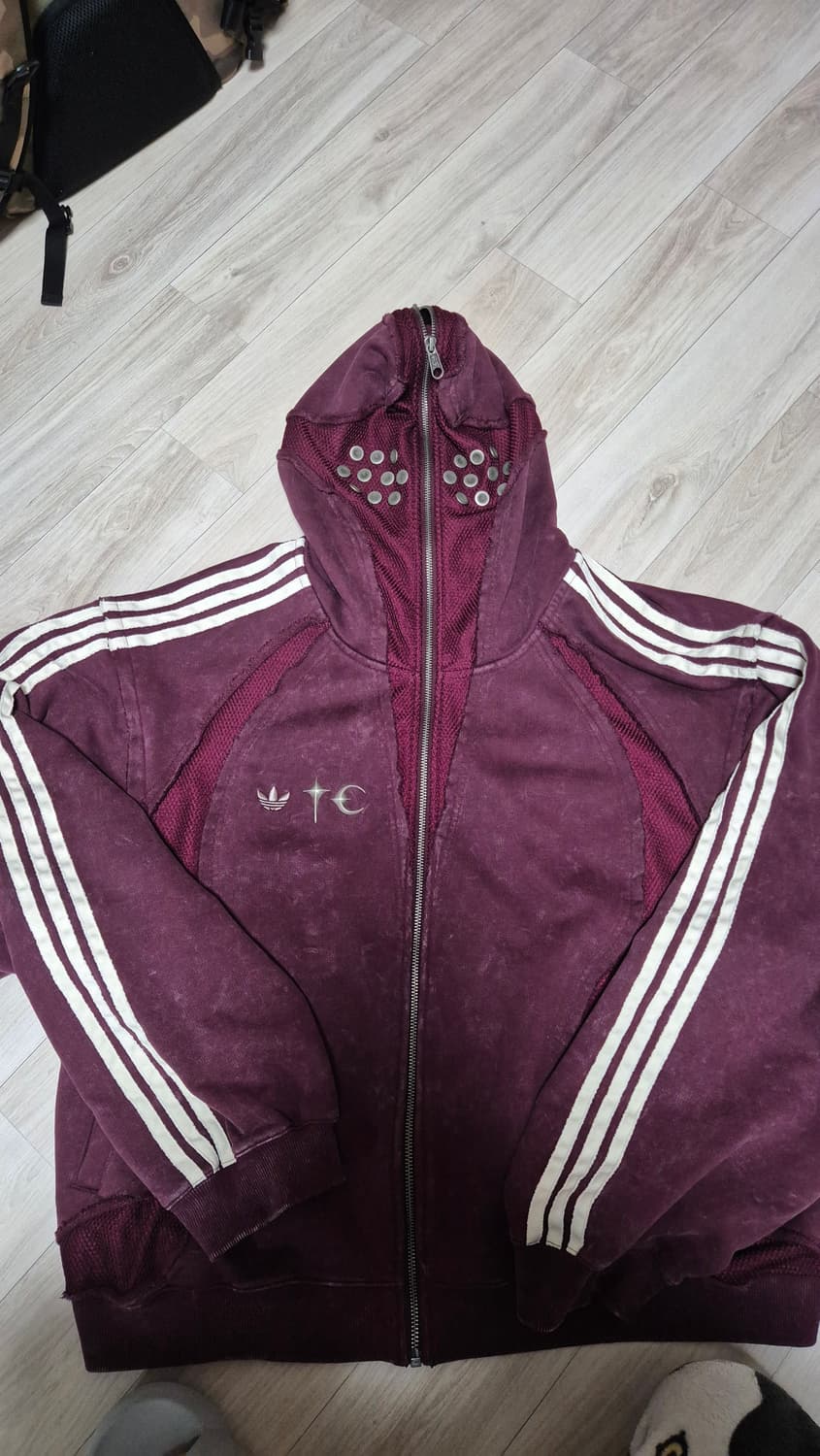 아디다스 떠그클럽 팀가이스트 후드집업 마룬 XXL 상품이미지1