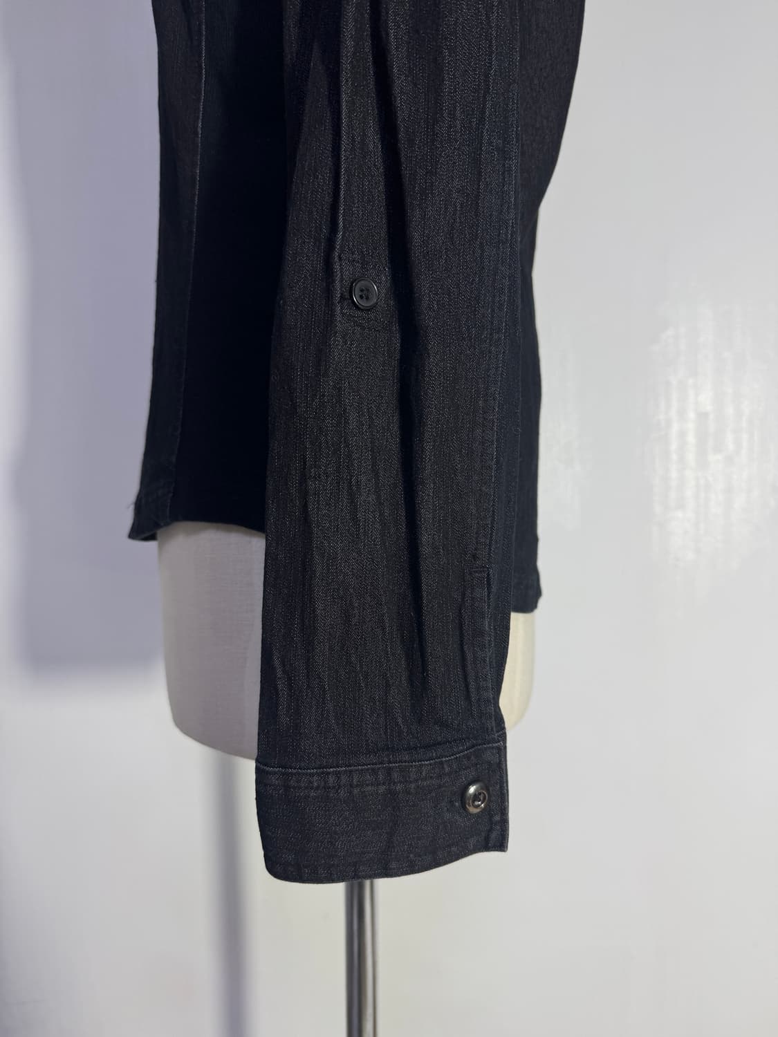 시멘틱 디자인 후드 데님 셔츠 자켓 상품이미지6