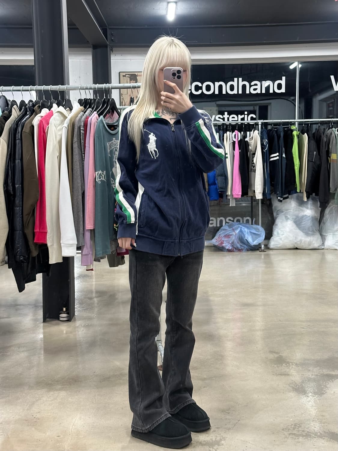 폴로 랄프로렌 네이비 빅포니 집업 상품이미지2