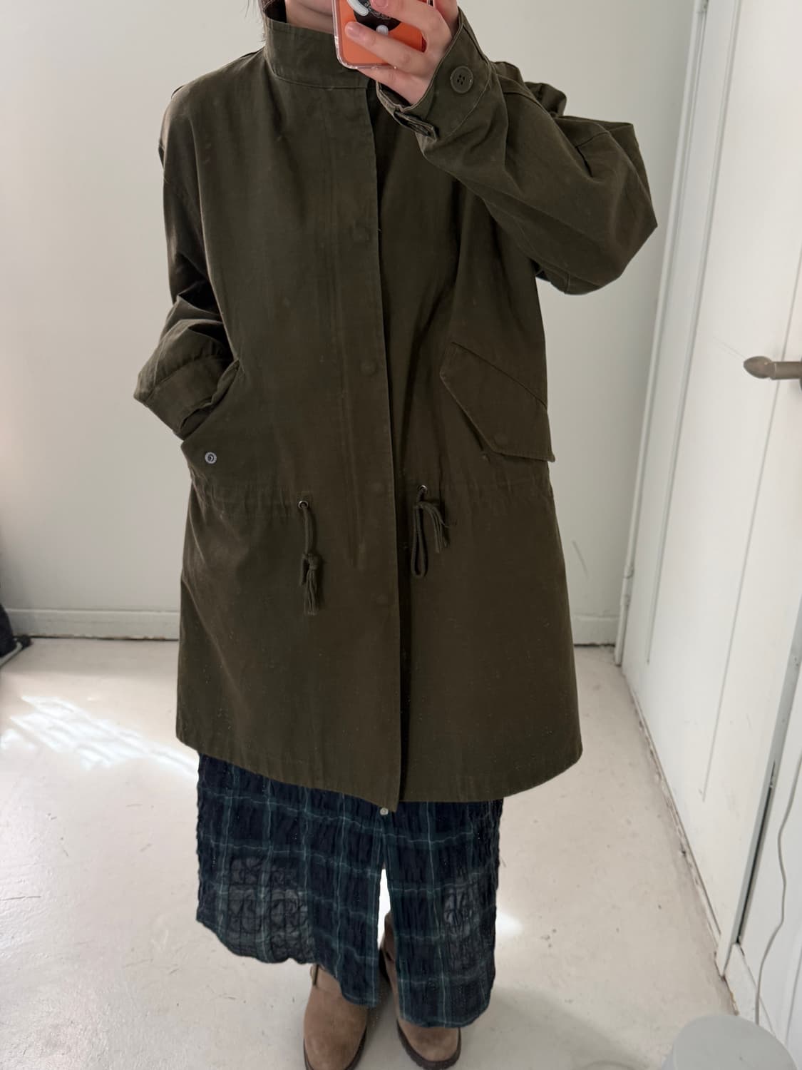 일본빈티지 피쉬테일 카키 야상 상품이미지1