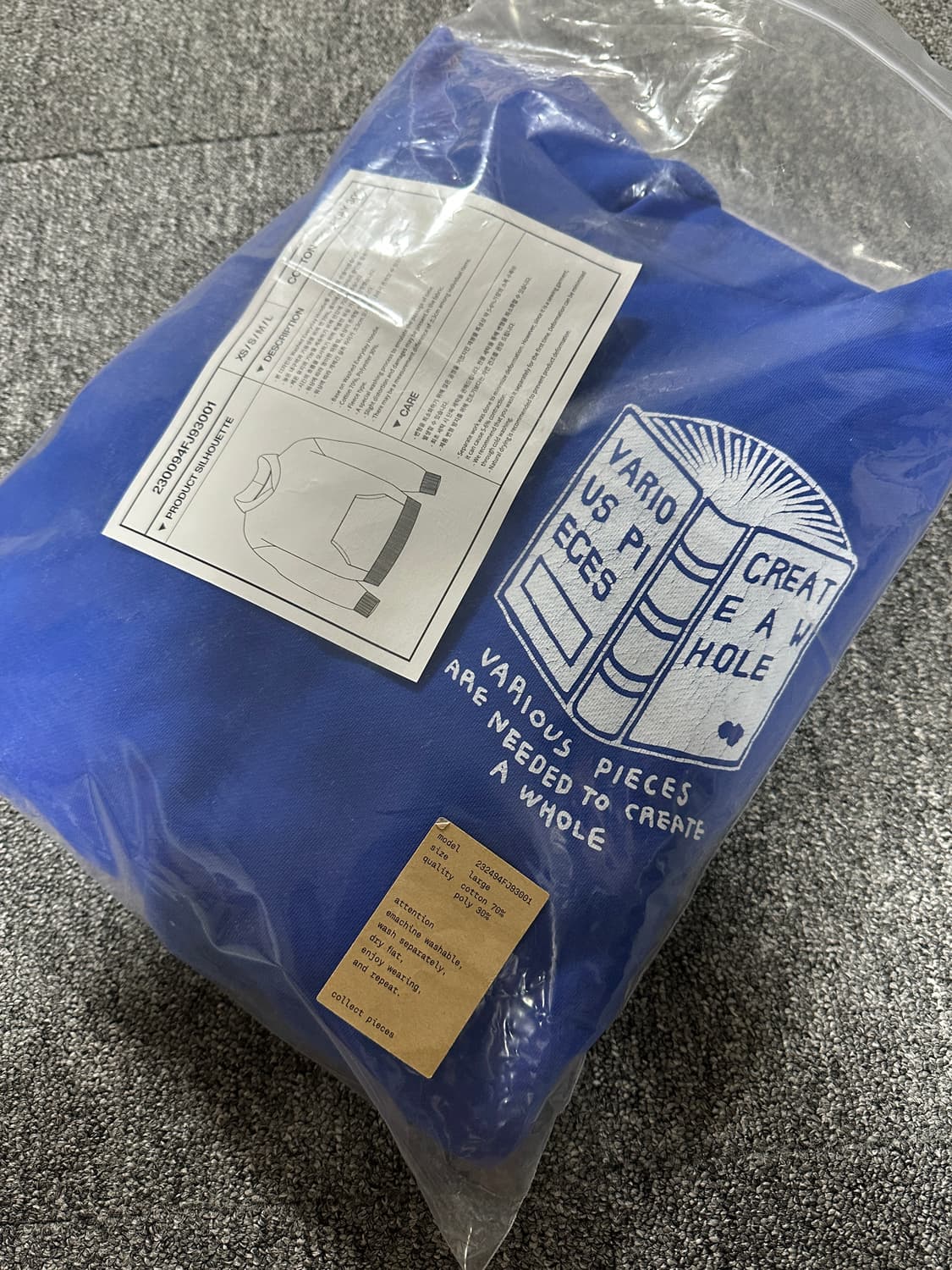 (L) 컬렉트피시스 북 로고 후드티 블루 book logo hoodie 상품이미지6