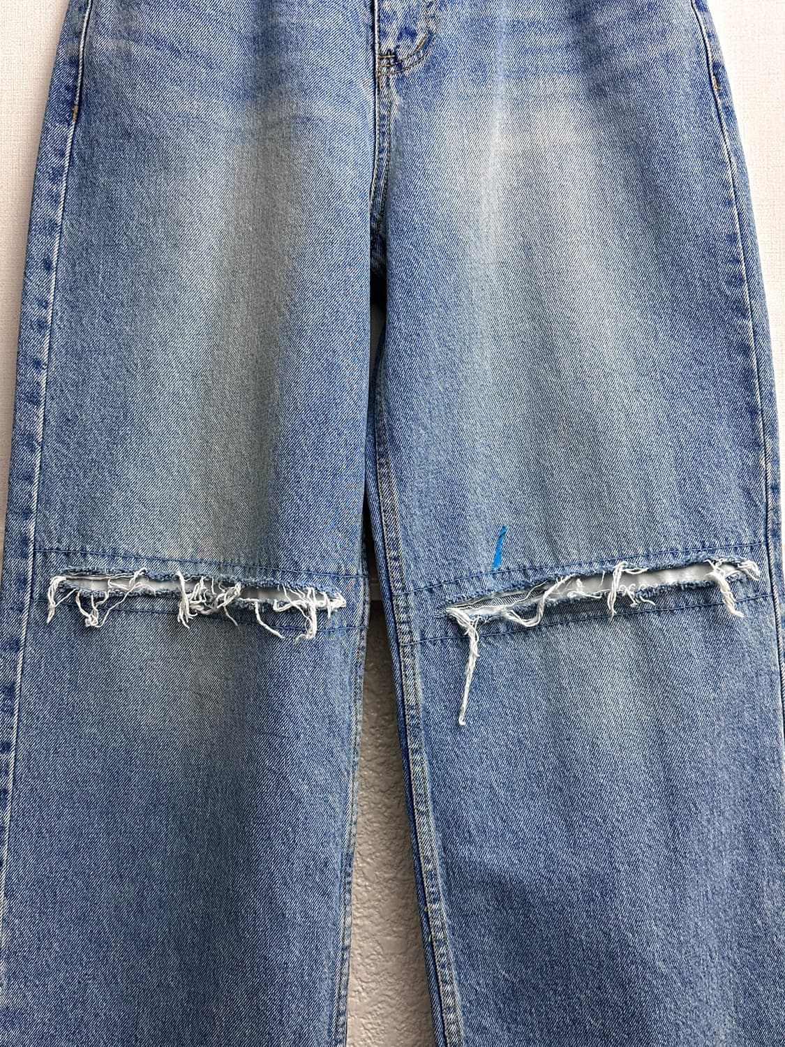 MOHHE 리프드 와이드 스트레이트 진 상품이미지10