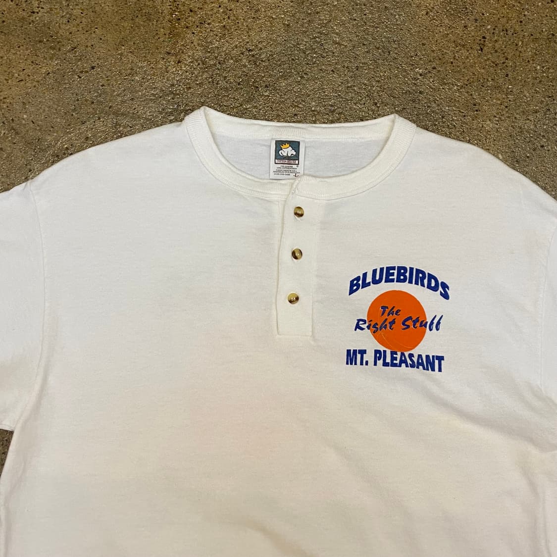 미국 빈티지 블루버드 Bluebird 헨리넥 반팔티셔츠 상품이미지2