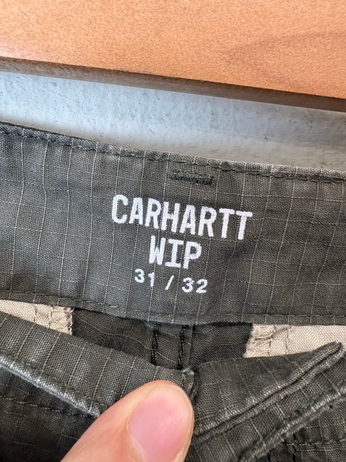 칼하트 wip 레귤러 립스탑 카고팬츠 올리브 그린 상품이미지5