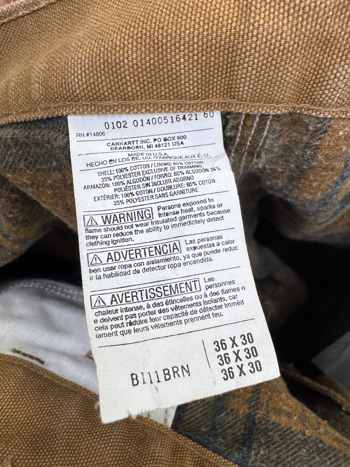 칼하트 싱글니 b111 brn 상품이미지8